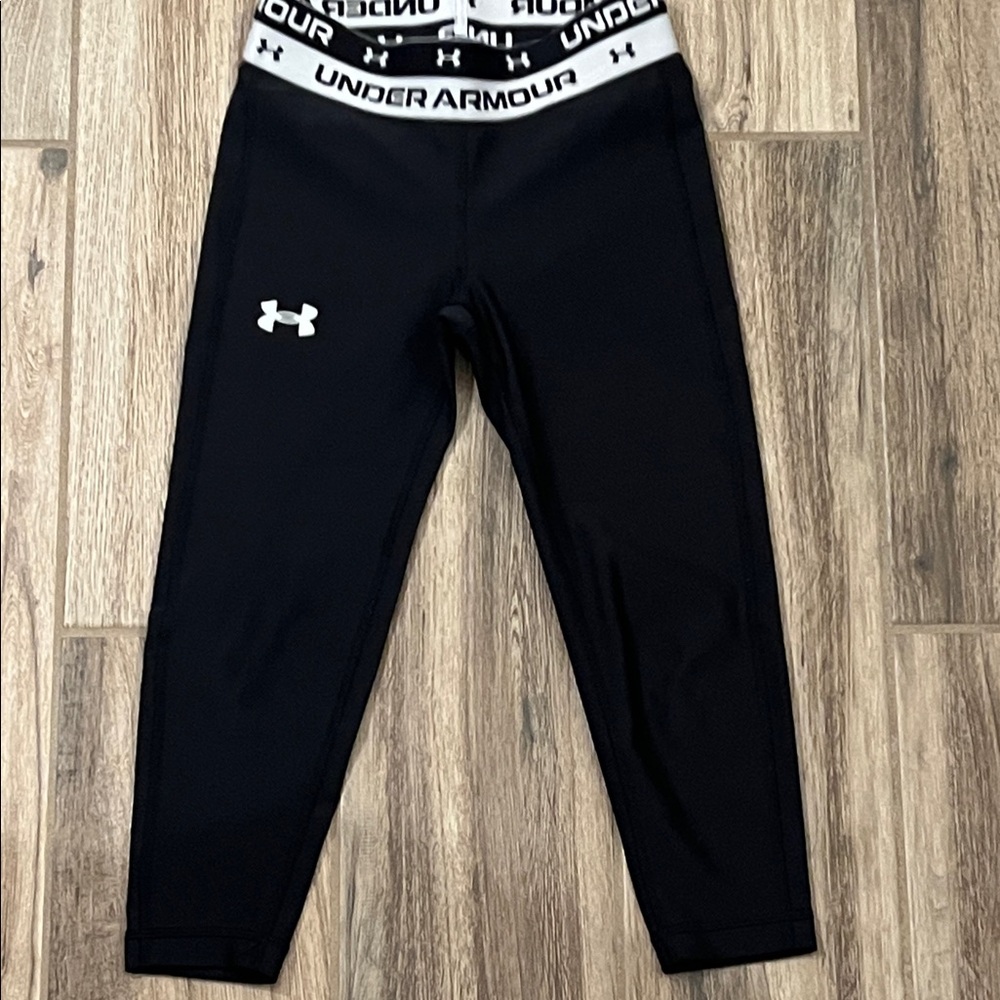 Under Armour Kids Black and White Capri Leggings